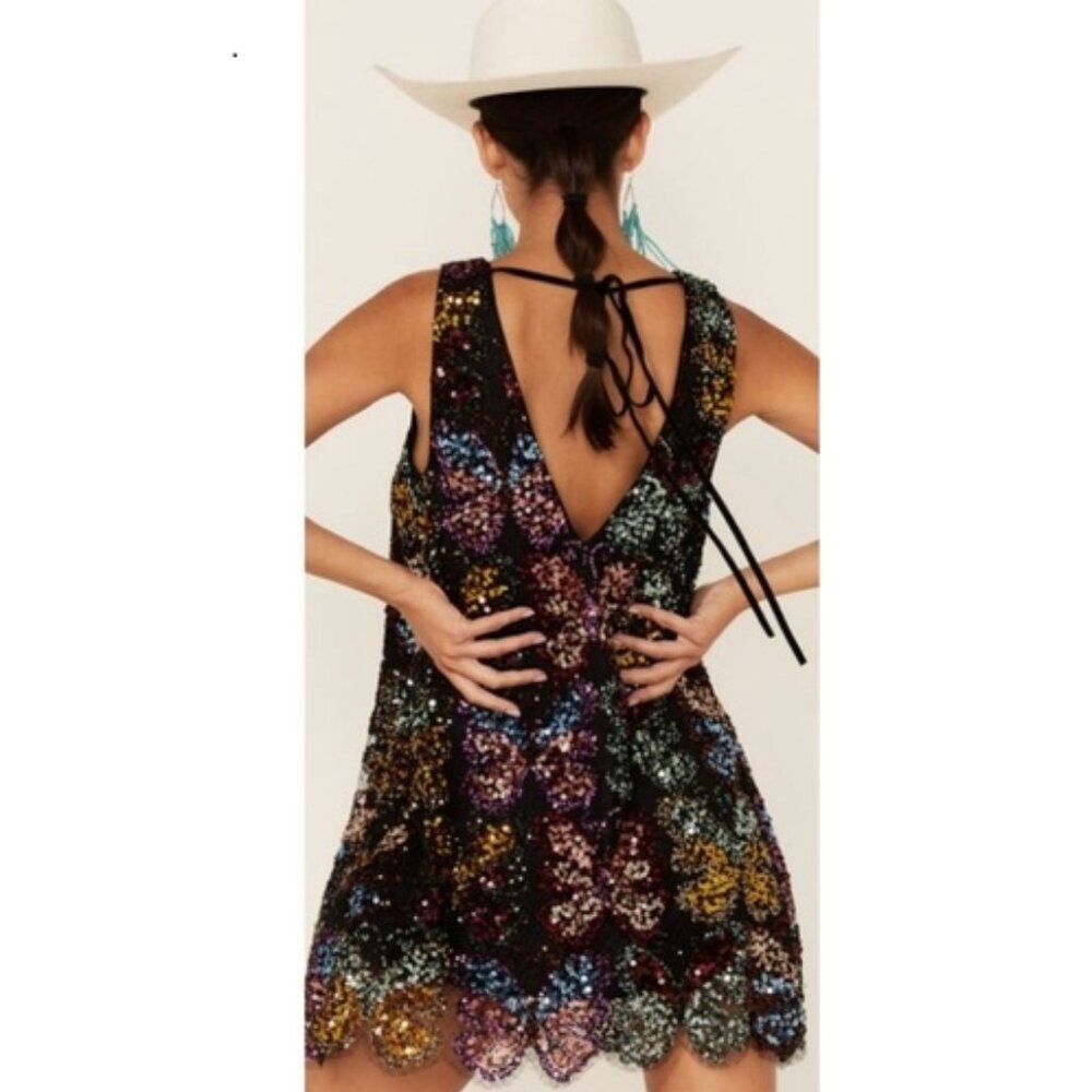 Free People Multicolor Sequin Mini Dress - Picture 2 of 9